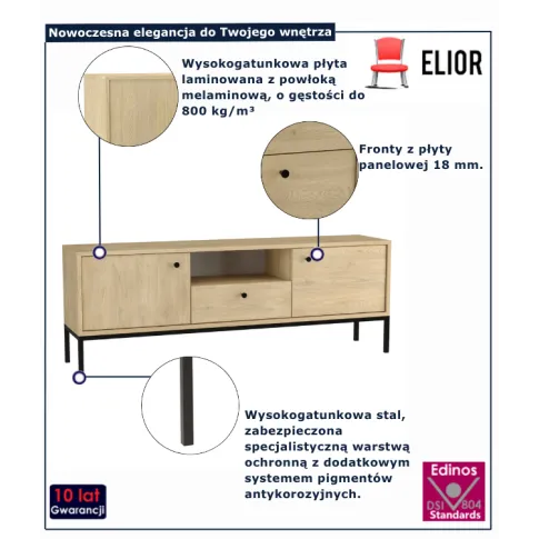 Szafka pod telewizor do salonu Urisso 6X dąb cremona
