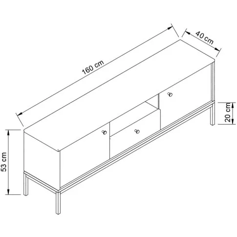 Wymiary szafki pod tv Urisso 6X