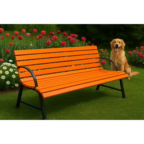 Wizualizacja ławki pomarańczowej Alexis