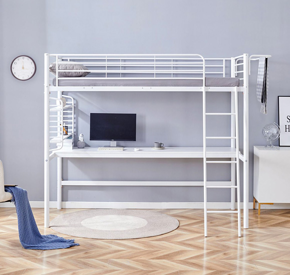 Wizualizacja łóżka z biurkiem Flip