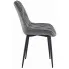 Ciemnoszare krzesło na czarnych nogach Feda