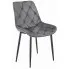 Ciemnoszare krzesło welurowe Feda