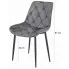 Wymiary ciemnoszarego krzesła Feda