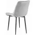 Srebrnoszare krzesło na czarnych nogach Feda