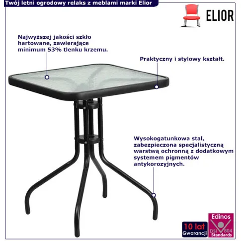 Kwadratowy stolik na taras Esop 3X