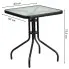 Wymiary szklanego czarnego stolika ogrodowego Esop 3X 60 cm