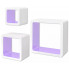 Zestaw biało-fioletowych półek ściennych Luca 2X
