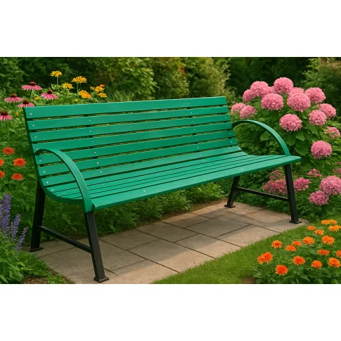 Wizualizacja ławki zielonej Alexis