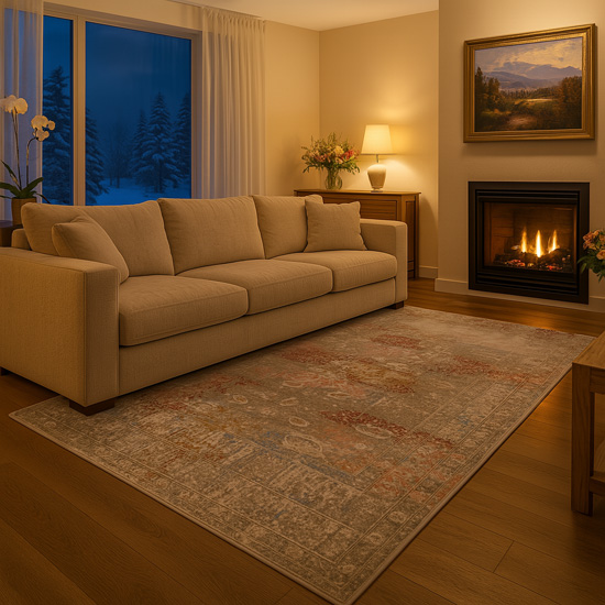 Czerwony dywan do salonu Sarota 6X