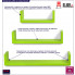 zestaw zielonych półek ściennych baffic 2x infografika