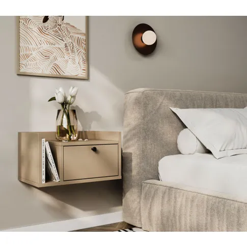 Sypialnia z wykorzystaniem szafki nocnej Luro 4X cappuccino