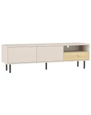 Szafka loft RTV na nóżkach kaszmir + dąb artisan - Liosso 6X w sklepie Edinos.pl