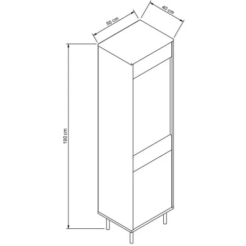 Wymiary witryny szklanej Liosso 7X