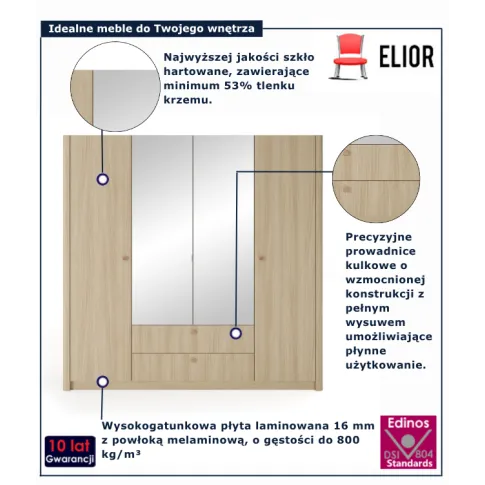 Szafa Lizzy 3X dąb barista