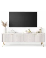 Beżowa nowoczesna szafka RTV na nóżkach - Nook 7X w sklepie Edinos.pl