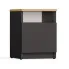 Nowoczesna szafka nocna antracyt + dąb artisan - Tesox