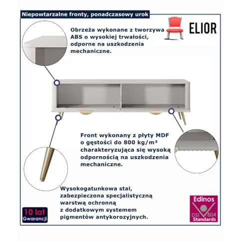 Szafka RTV beżowa na nóżkach Nook 8X