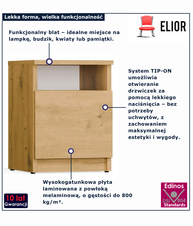 nowoczesna szafak nocna Texos