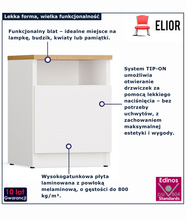 nowoczesna szafak nocna Texos