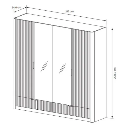 Rysunek techniczny  szafy Nook 11X