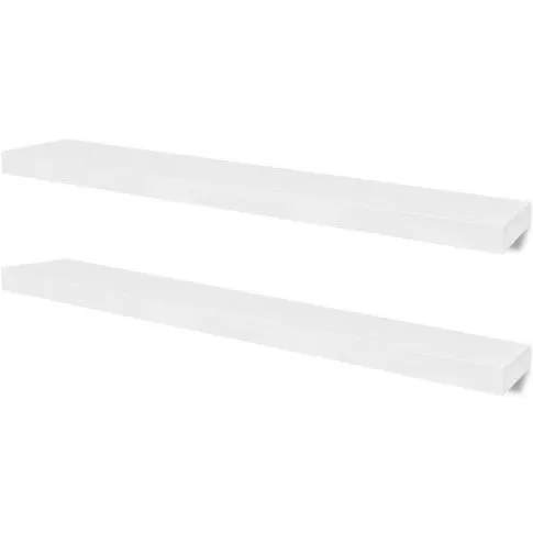 Fotografia 2 wiszące półki na książki/DVD, białe z kategorii Półki ścienne