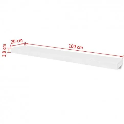 Szczegółowe zdjęcie nr 5 produktu 2 wiszące półki na książki/DVD, białe