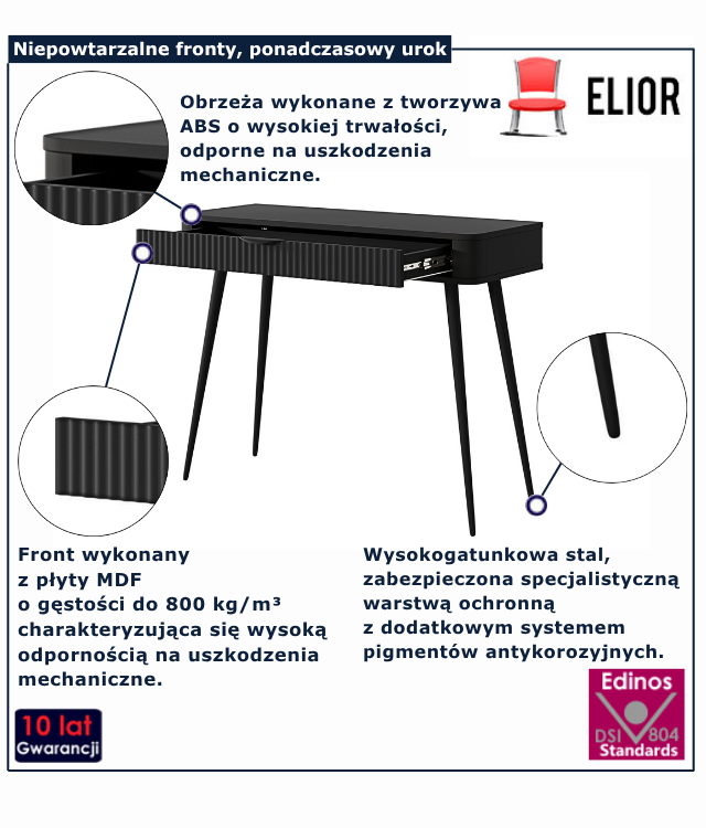 infografika toaletki czarnej Nook 9X