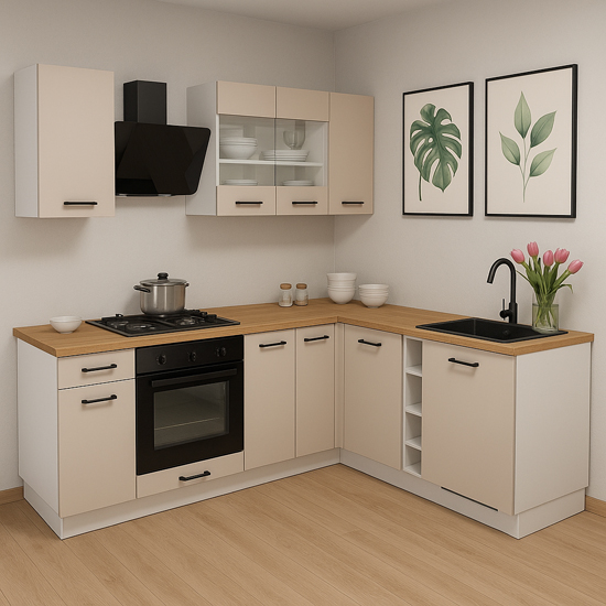 wizualizacja zestawu mebli do kuchni