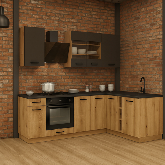 wizualizacja zestawu mebli do kuchni