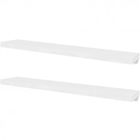 Fotografia 2 wiszące półki na książki/DVD, białe z kategorii Półki ścienne