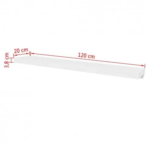 Szczegółowe zdjęcie nr 5 produktu 2 wiszące półki na książki/DVD, białe