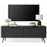 Czarna nowoczesna szafka RTV na nóżkach - Nook 8X