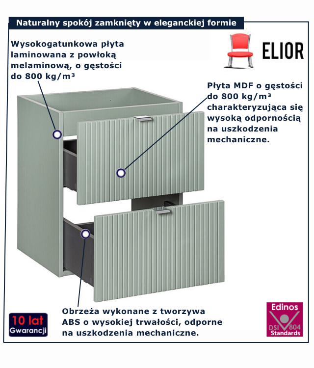 Nowoczesny wiszący słupek łazienkowy Selmira