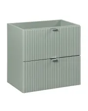 Szałwiowa szafka pod umywalkę z szufladami - Selmira 3X 60 cm w sklepie Edinos.pl