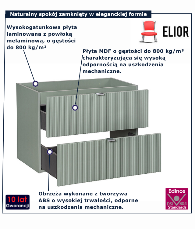 Nowoczesna wisząca szafka łazienkowa Selmira 3x 80
