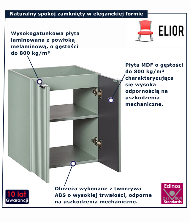 Nowoczesna wisząca szafka łazienkowa pod umywalkę Selmira 4X