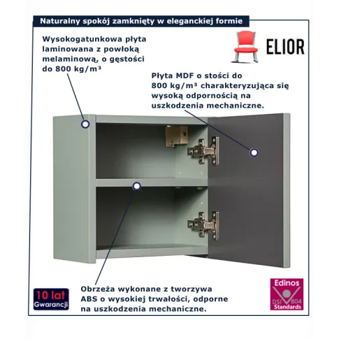 Zielona szafka łazienkowa Salmira 7X