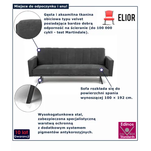 Sofa szara Clozy