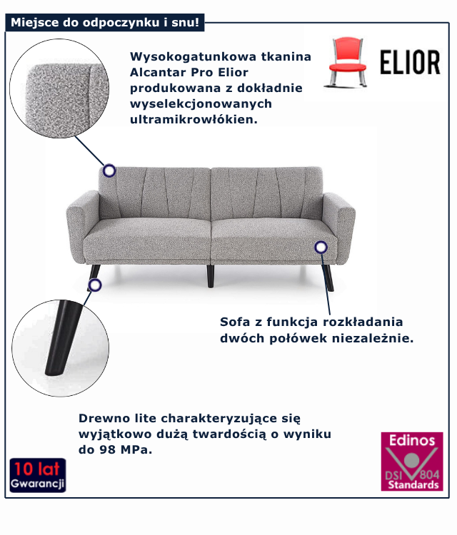 Wersalka rozkładana Fuzzy