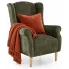 Zielony nowoczesny tapicerowany fotel Snug