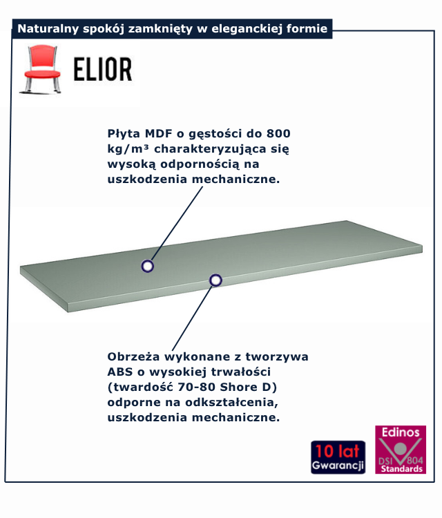 Zielony blat do szafki łazienkowej Selmira 12X 120 cm