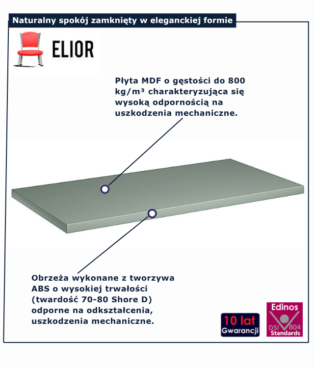 Zielony blat do szafki łazienkowej Selmira 12X 60 cm