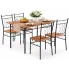 Zestaw stół z krzesłami Tiko dąb naturalny + czarny
