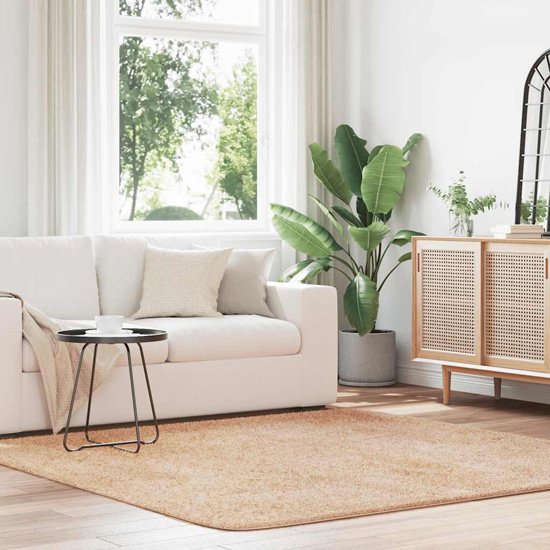 Beżowy dywan z długim włosiem - Arosa 3X