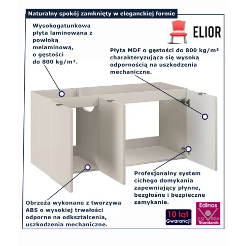 Duża kaszmirowa szafka Artiza 8X