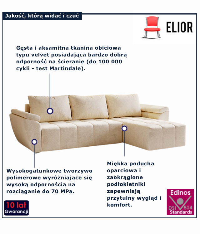 naroznik w L do salonu