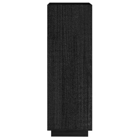 Szczegółowe zdjęcie nr 4 produktu Czarny drewniany regał skandynawski - Lika 3X