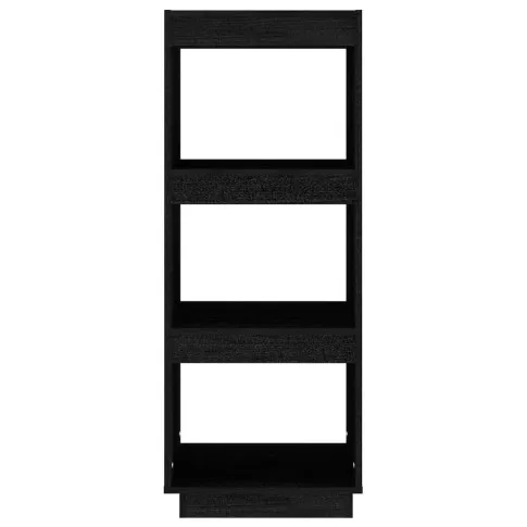 Szczegółowe zdjęcie nr 5 produktu Czarny drewniany regał skandynawski - Lika 3X