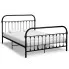 Szczegółowe zdjęcie nr 4 produktu Czarne metalowe łóżko w stylu loft 140x200 cm - Etiosa