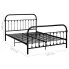 Szczegółowe zdjęcie nr 6 produktu Czarne metalowe łóżko w stylu loft 140x200 cm - Etiosa